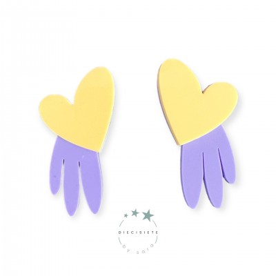 PENDIENTES CORAZÓN ALADO