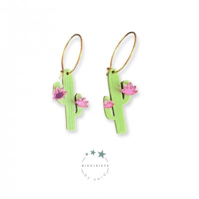 PENDIENTES ARO CACTUS