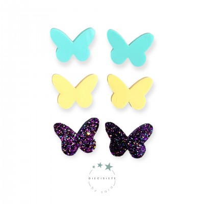 PENDIENTES MARIPOSA MINI TURQUESA