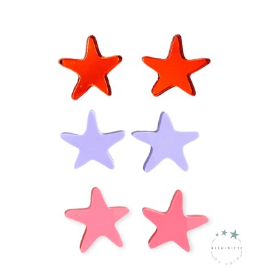 PENDIENTES ESTRELLA DE MAR NARANJA