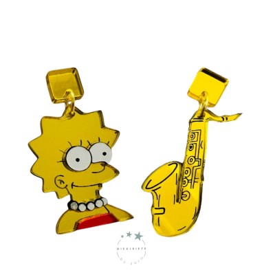 PENDIENTES LISA Y SAXOFON