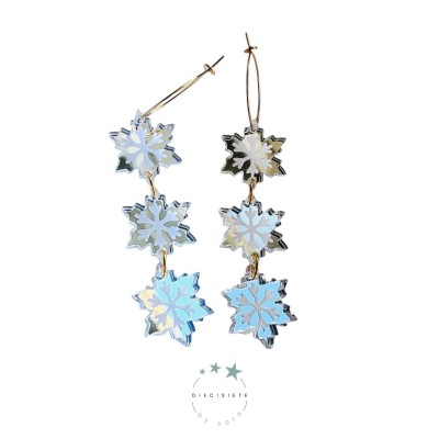 PENDIENTES ARO COPOS NIEVE