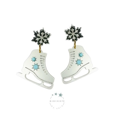 PENDIENTES PATÍN DE HIELO