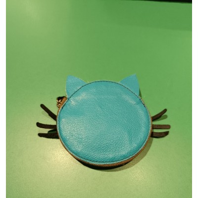 MONEDERO GATO AZULES