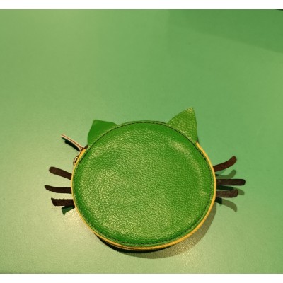 MONEDERO GATO VERDE Y AZUL