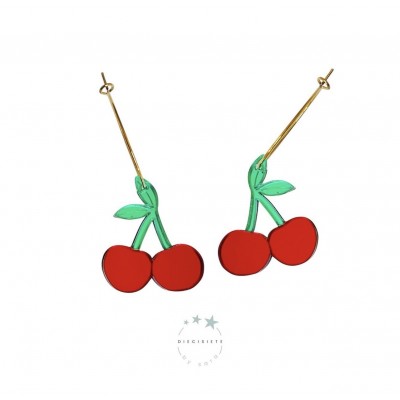 PENDIENTES ARO CEREZAS