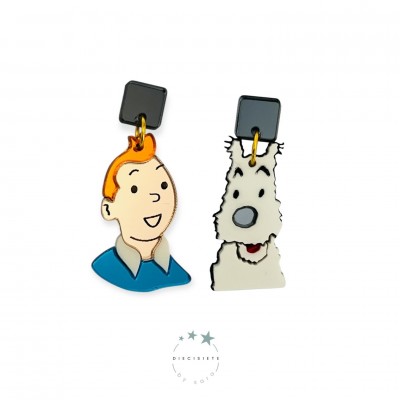 PENDIENTES TINTIN Y MILÚ