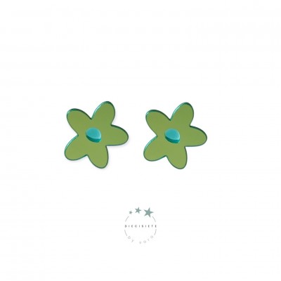 PENDIENTES MINI MARGARITA VERDE