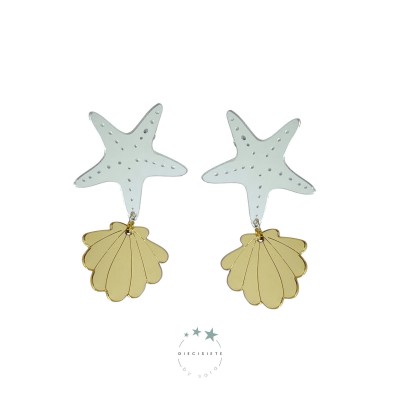 PENDIENTES ESTRELLA Y CONCHA