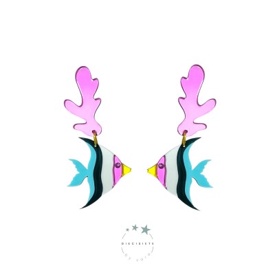 PENDIENTES PEZ DE ARRECIFE