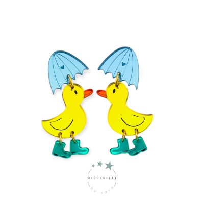PENDIENTES PATITO CON BOTAS