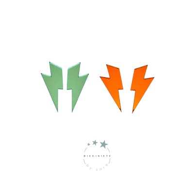 PENDIENTES MINI RAYO VERDE