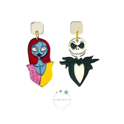 PENDIENTES JACK Y SALLY