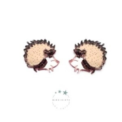 PENDIENTES MINI ERIZO SONROSADO