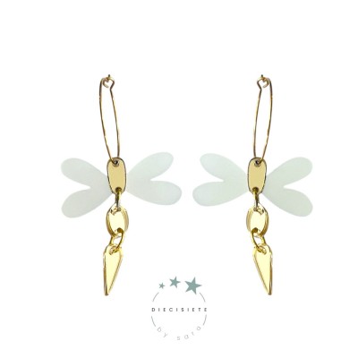 PENDIENTES ARO LIBELULA