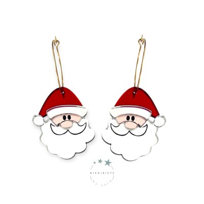 PENDIENTES ARO PAPA NOEL