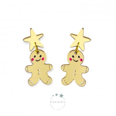 PENDIENTES GALLETITA DE JENGIBRE