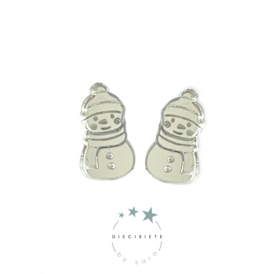 PENDIENTES MINI MUÑECO DE NIEVE