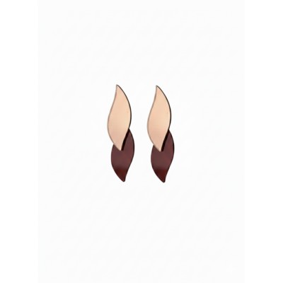 PENDIENTES PETALO 65 CEREZA + ROSA CLARO