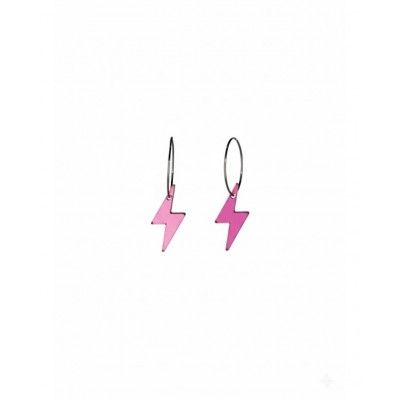 PENDIENTES RAYO 2,5 ESPEJO ROSA DOS PUNTAS