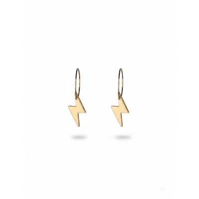 PENDIENTES RAYO 2,5 ORO ROSA DOS PUNTAS