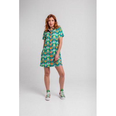 CAMISERO MINI VERDE DE FLORES-FLORECIENDO