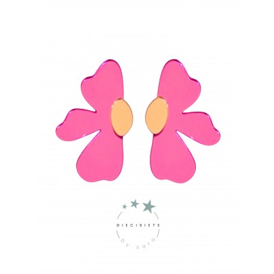 PENDIENTES FLOR HAWAI ROSA