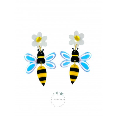 PENDIENTES ABEJA REINA