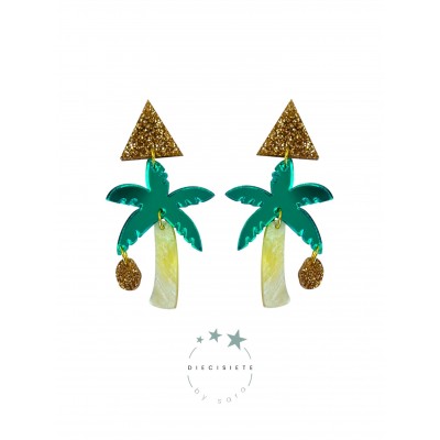 PENDIENTES PALMERA Y SU COCO