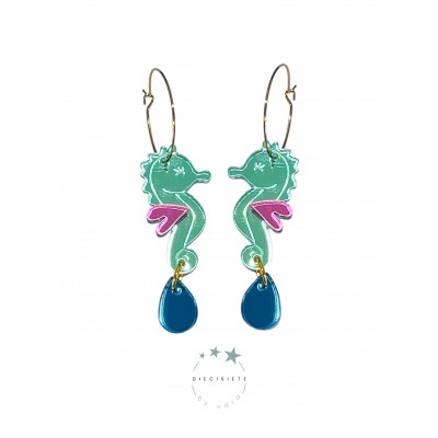 PENDIENTES ARO CABALLITO DE MAR