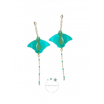 PENDIENTES ARO MANTA RAYA