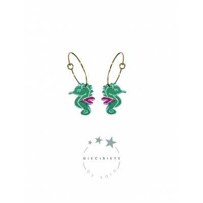 PENDIENTES ARO CABALLITO DE MAR